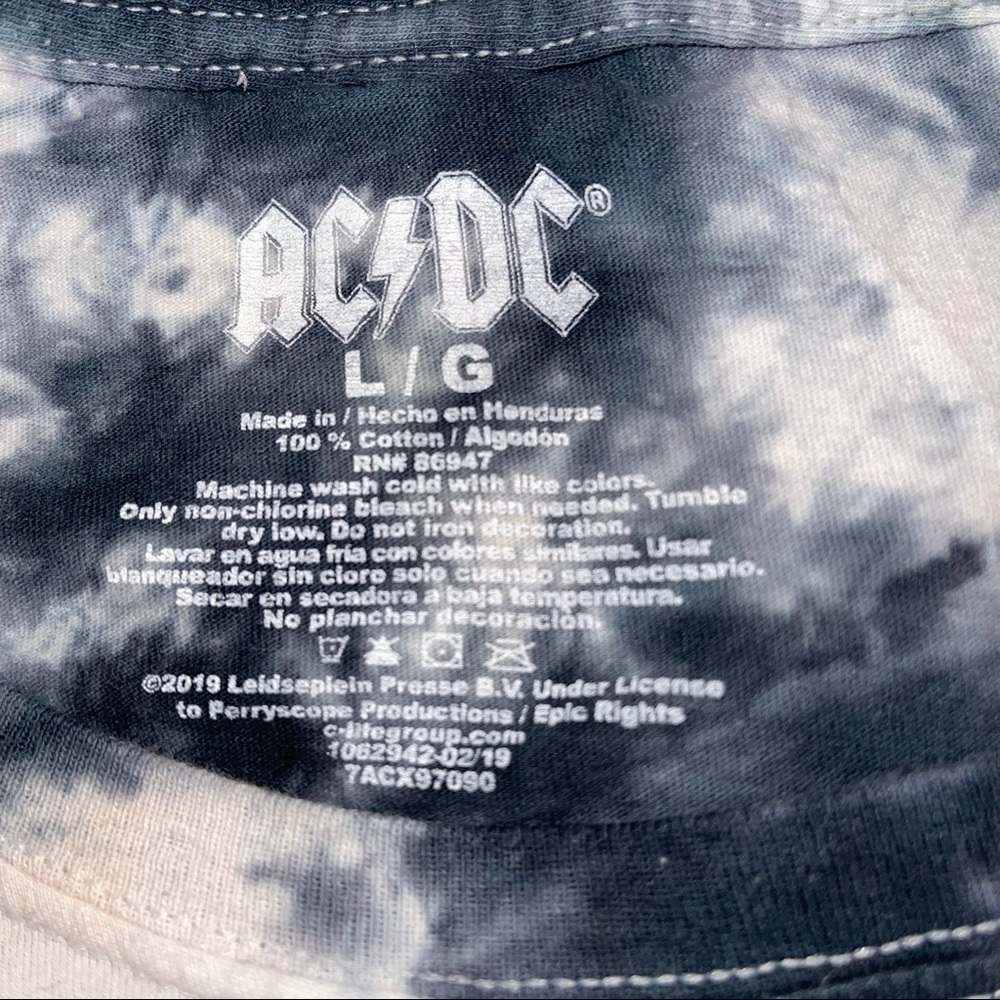 AC⚡️DC Tie Dye Crop Top - Picture 5 of 5